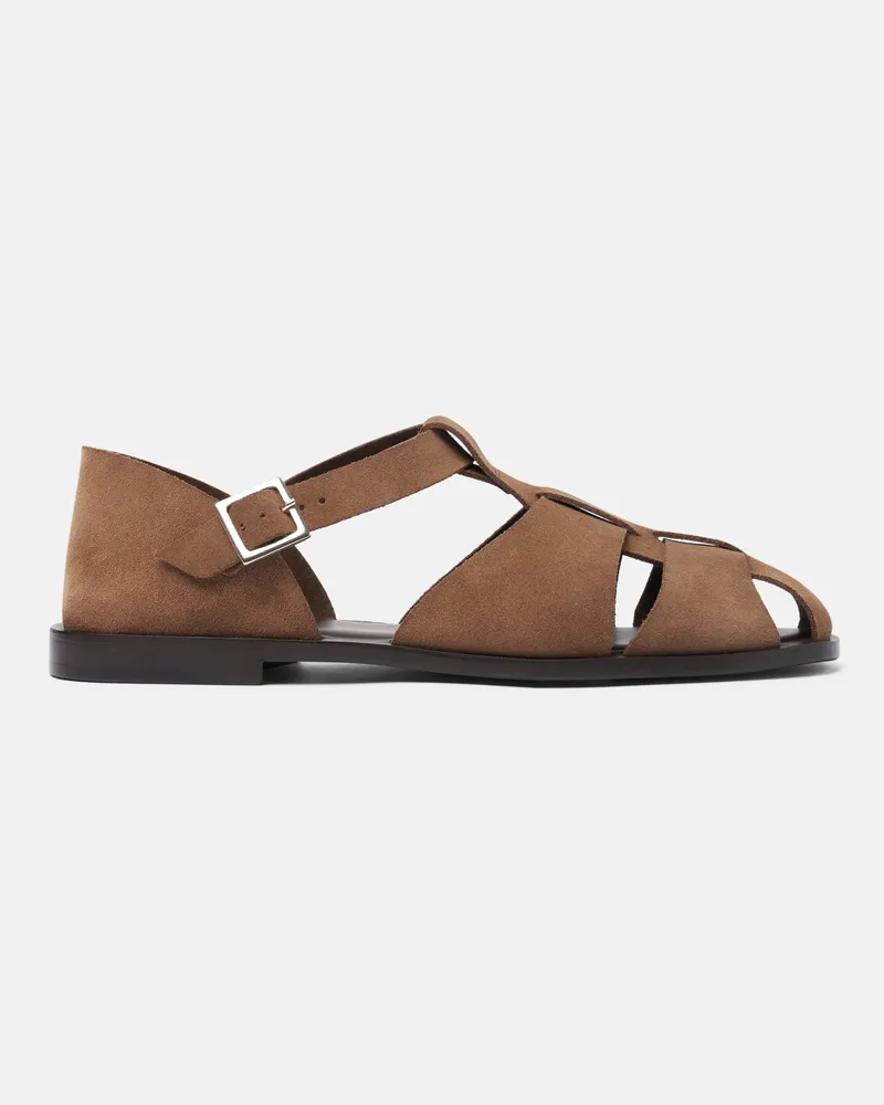 Scarosso Apollo Taupe Suede - Mann Sandalen Taupe - Veloursleder Taupe
