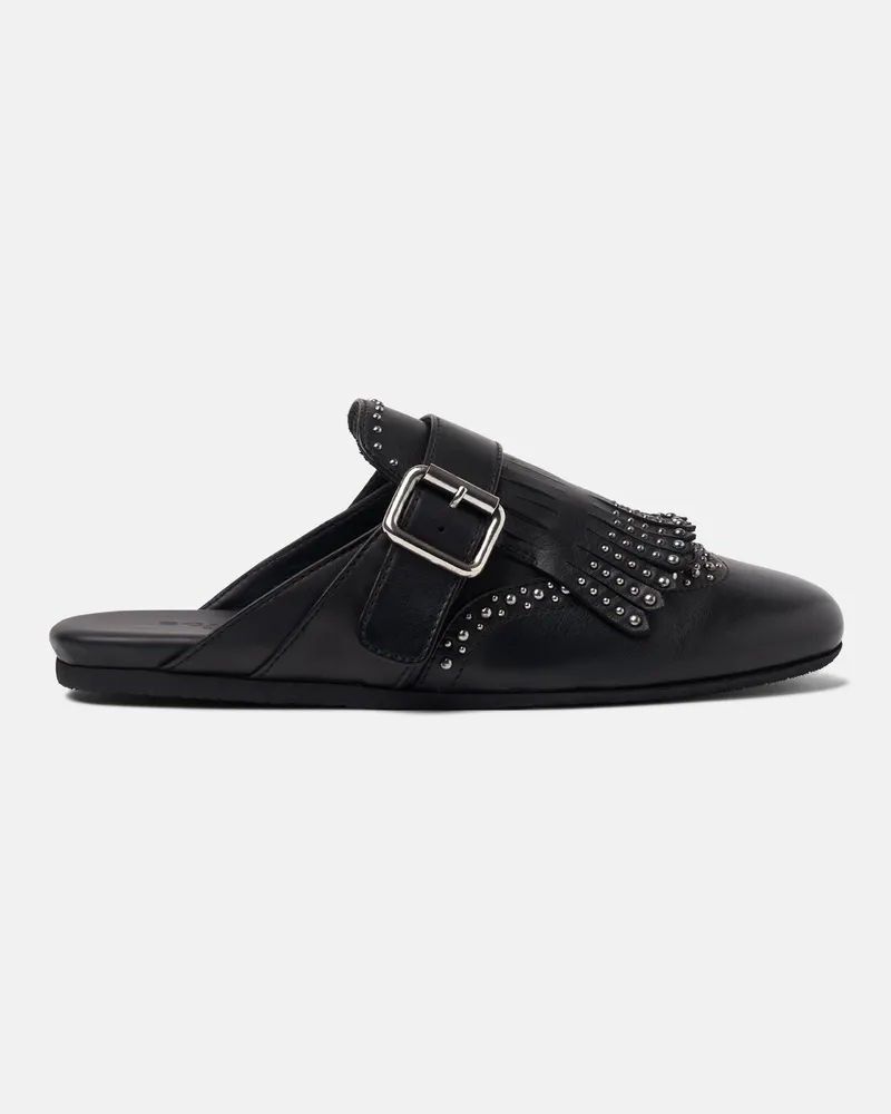 Scarosso Gaia Black Studded - Frau Mules Schwarz - Kalbsleder Schwarz