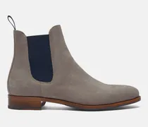 Giancarlo Taupe - Mann Chelsea Boots Braungrau - Veloursleder