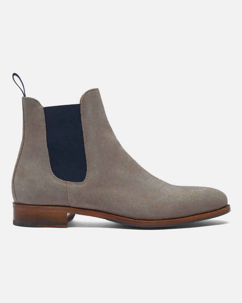 Scarosso Giancarlo Taupe - Mann Chelsea Boots Braungrau - Veloursleder Braungrau