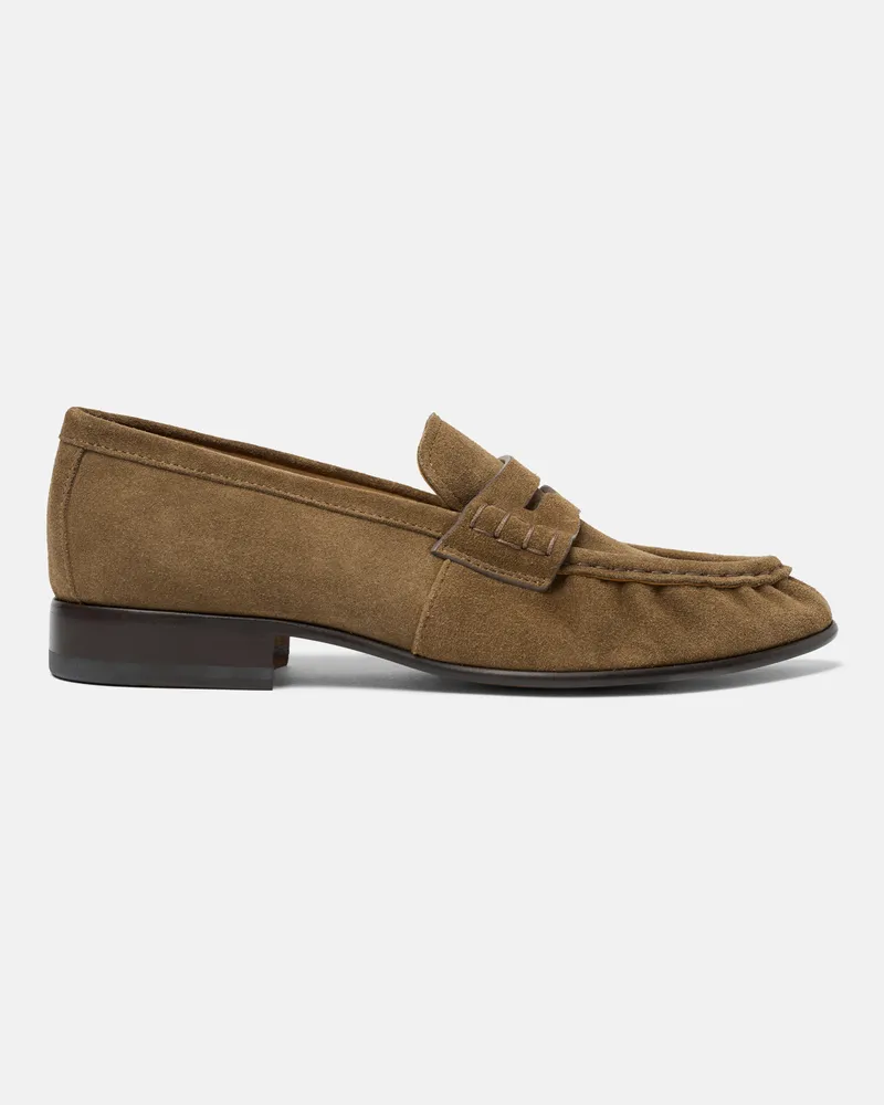 Scarosso Mar Light Brown Suede - Frau Loafers Hellbraun - Veloursleder Hellbraun