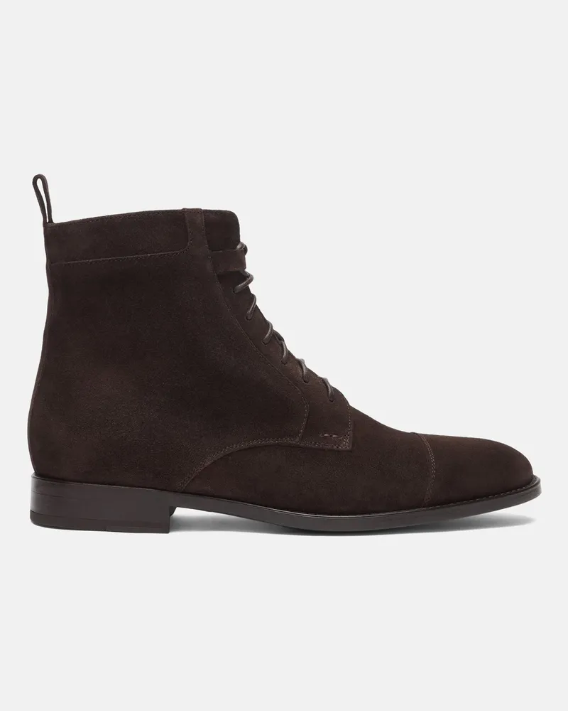 Scarosso Dante Moro Scamosciato - Mann Boots Dunkelbraun - Veloursleder Dunkelbraun