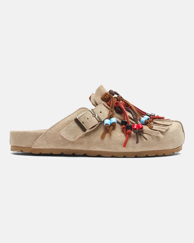Scarosso Gea Beige - Frau Mules Beige - Veloursleder Beige