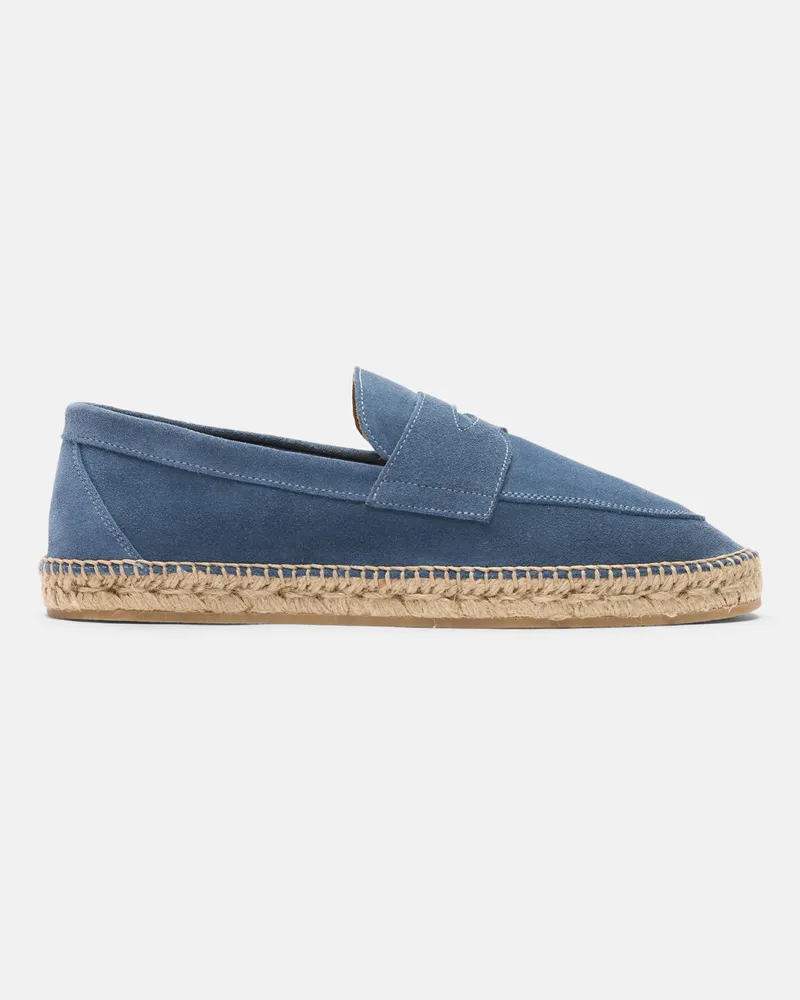 Scarosso Diego Steel Suede - Mann Espadrilles Stahl - Veloursleder Stahl