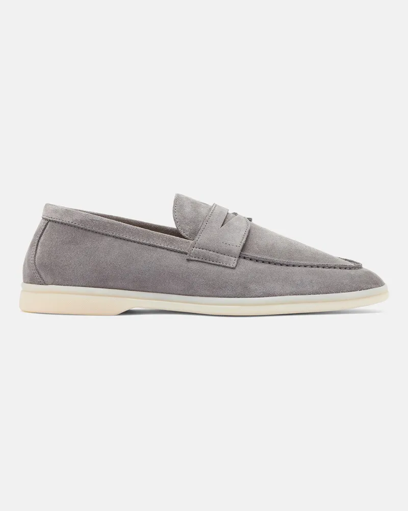Scarosso Luciano Grau Veloursleder - Mann Loafers Grau - Wildleder Grau