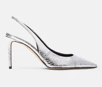 Sutton Silver Elaphe - Frau High Heels Silber - Elapheleder