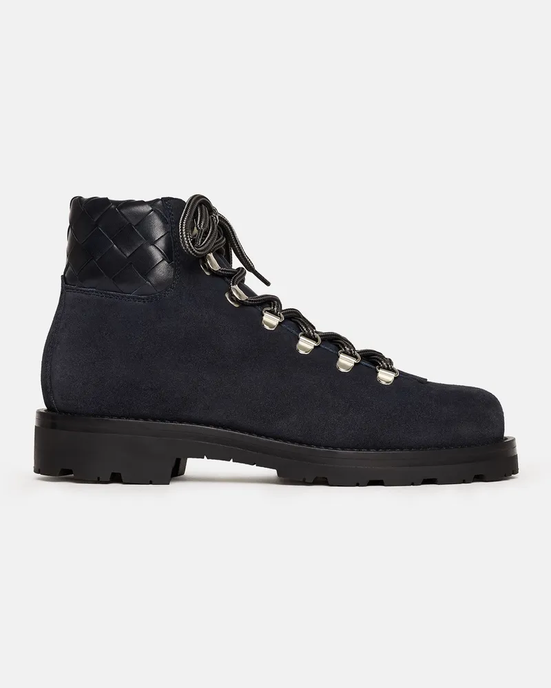 Scarosso Catherine Navy Woven Suede - Frau Boots Navy - Veloursleder Navy