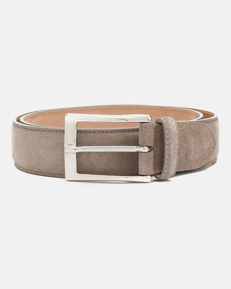 Scarosso Cintura Grigia Classica - Mann Gürtel Taupe - Veloursleder Taupe