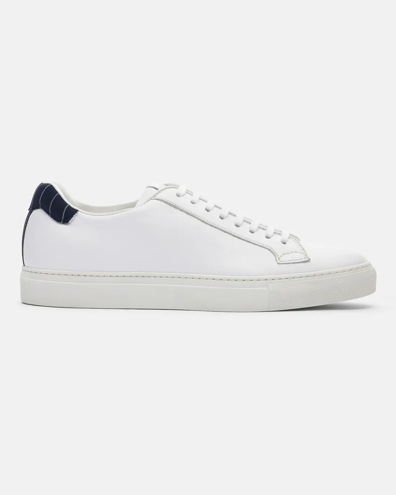 Scarosso Pinstripe White - Mann Sneakers Weiß - Kalbsleder Weiß