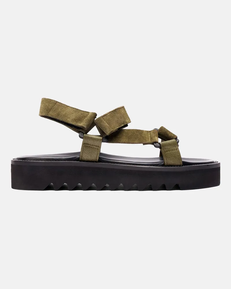 Scarosso Wooster V Kaki Veloursleder - Mann Sandalen & Espadrilles Kaki - Veloursleder Kaki