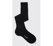Black Cotton Knee Socks