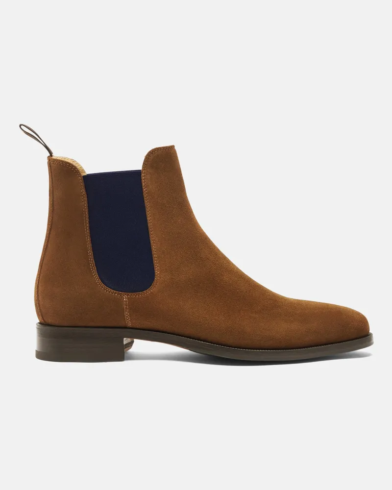 Scarosso Giancarlo Tabacco - Mann Chelsea Boots Tabakbraun - Veloursleder Tabakbraun