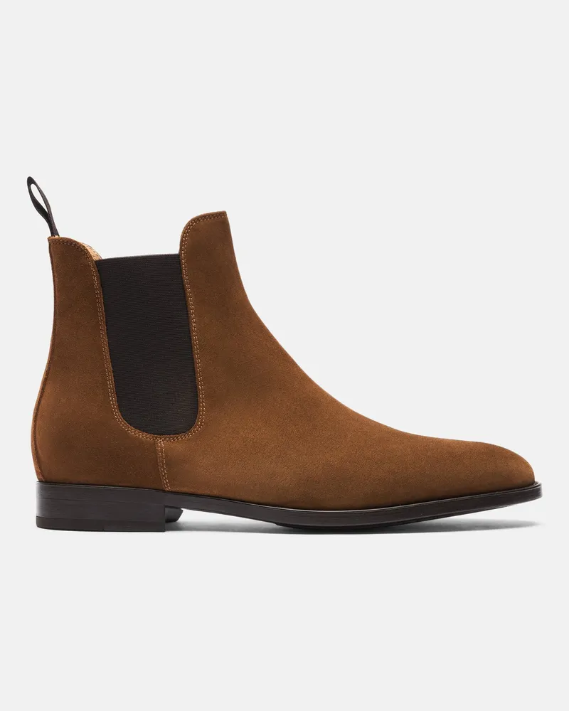 Scarosso Giacomo Tabacco Scamosciato - Mann Chelsea Boots Tabakbraun - Veloursleder Tabakbraun