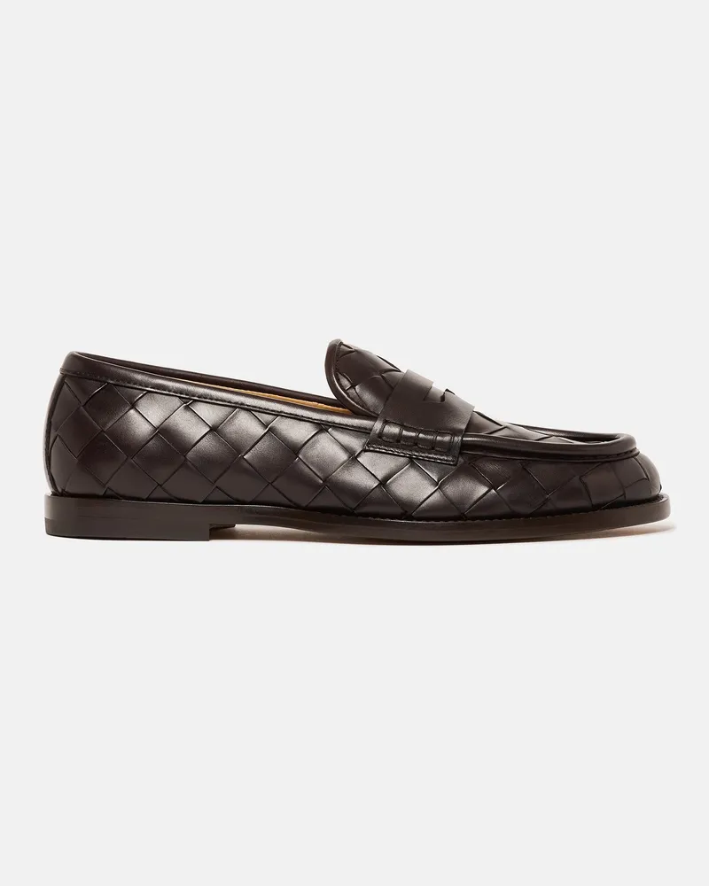 Scarosso Gerald Dark Brown Woven - Mann Loafers Dunkelbraun - Kalbsleder Dunkelbraun