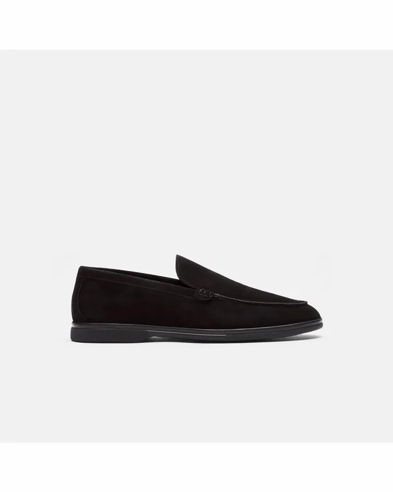 Scarosso Ludovico Nero Scamosciato - Mann Loafers Schwarz - Veloursleder Schwarz