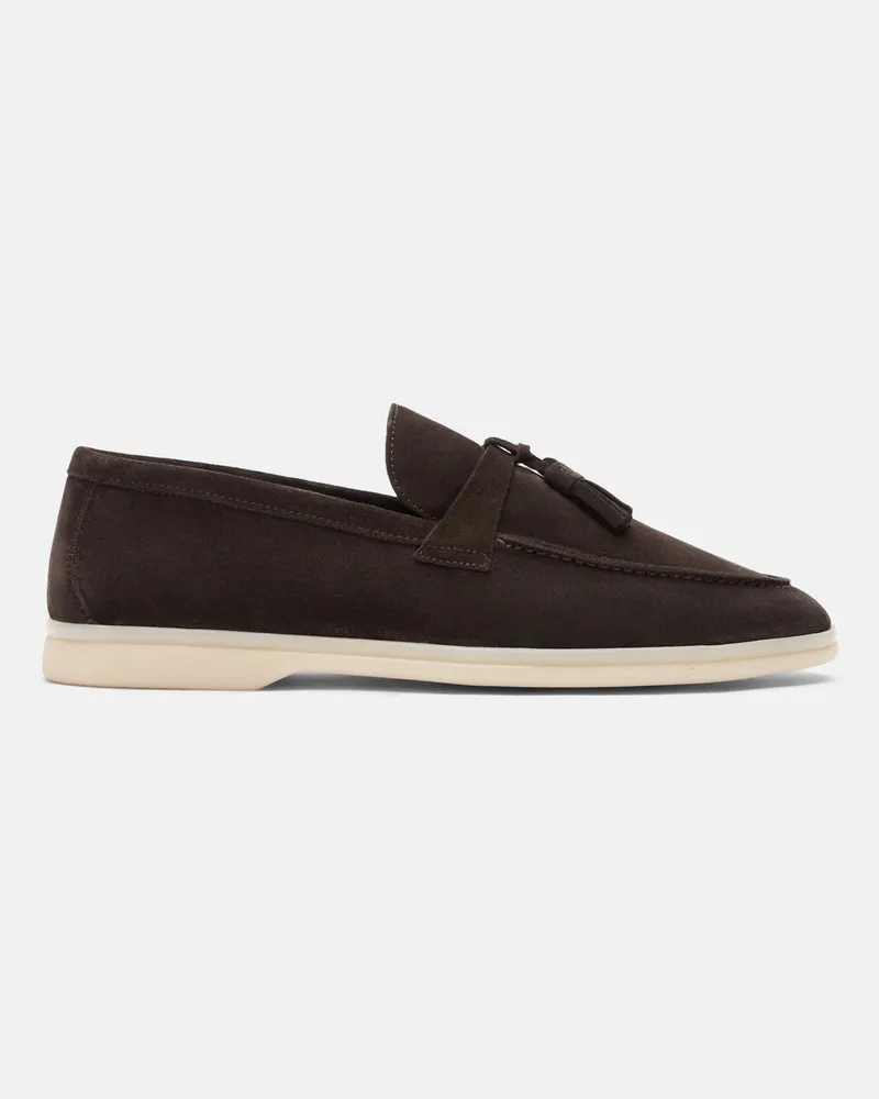 Scarosso Leandro Braun Veloursleder - Mann Loafers Dark Brown - Suede Dark