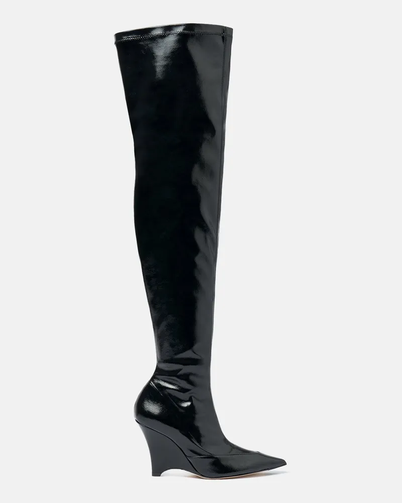Scarosso Marta I Schwarz Lackleder - Frau Boots Schwarz - Synthetisches Leder Schwarz