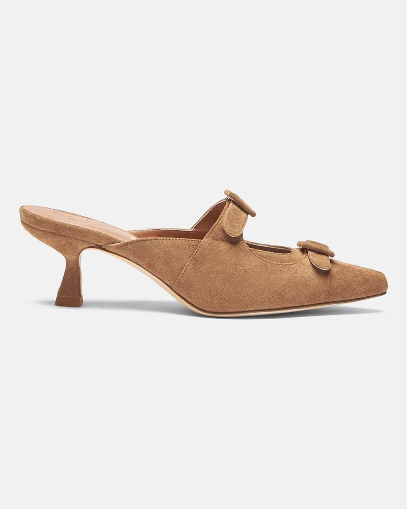 Scarosso Liz Hellbraun Veloursleder - Frau Mules Hellbraun - Veloursleder Hellbraun