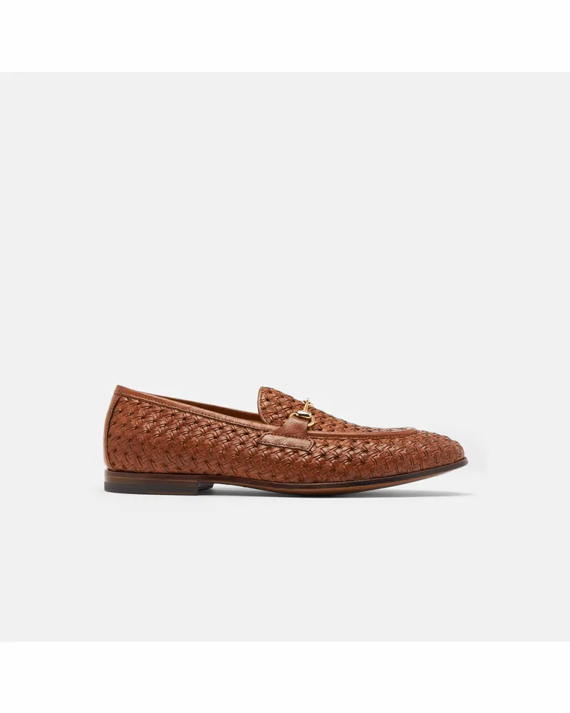 Scarosso Alessandro Cognac Flechtoptik - Mann Loafers Cognac - Kalbsleder Cognac
