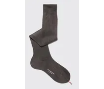 Grey Cotton Knee Socks