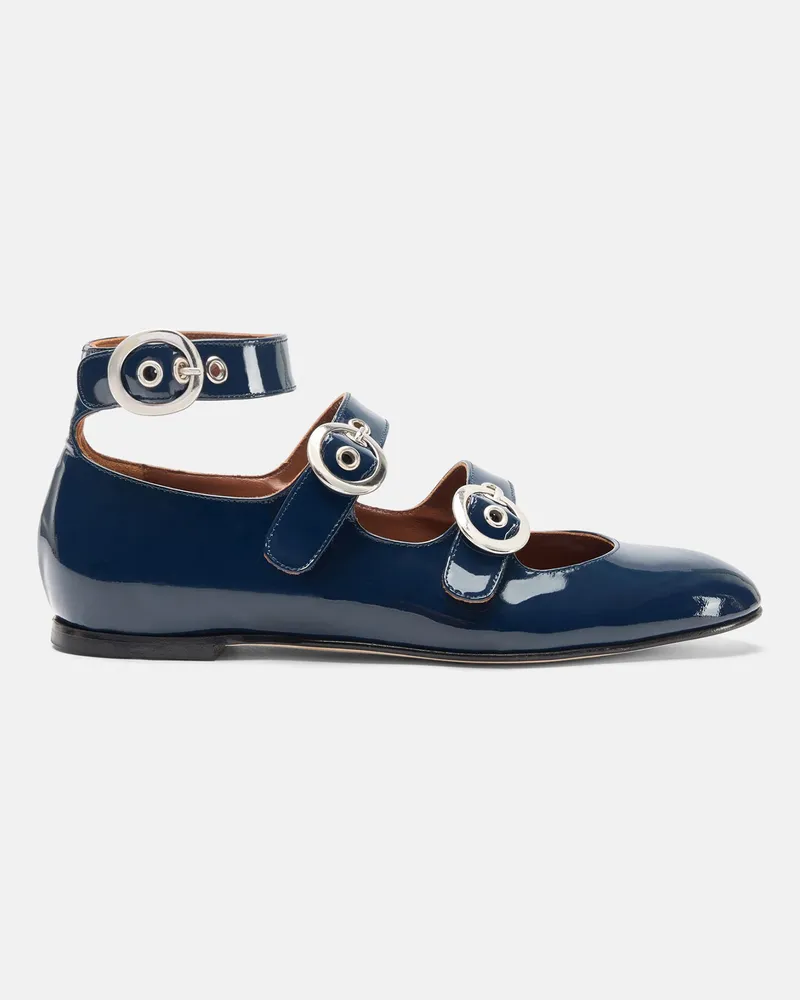 Scarosso Linda Ii Pflaume Lackleder - Frau Ballerinas Prune Prune