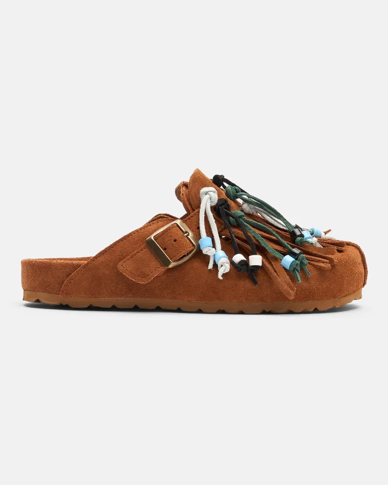 Scarosso Geo Wüste - Mann Mules Hellbraun - Veloursleder Hellbraun