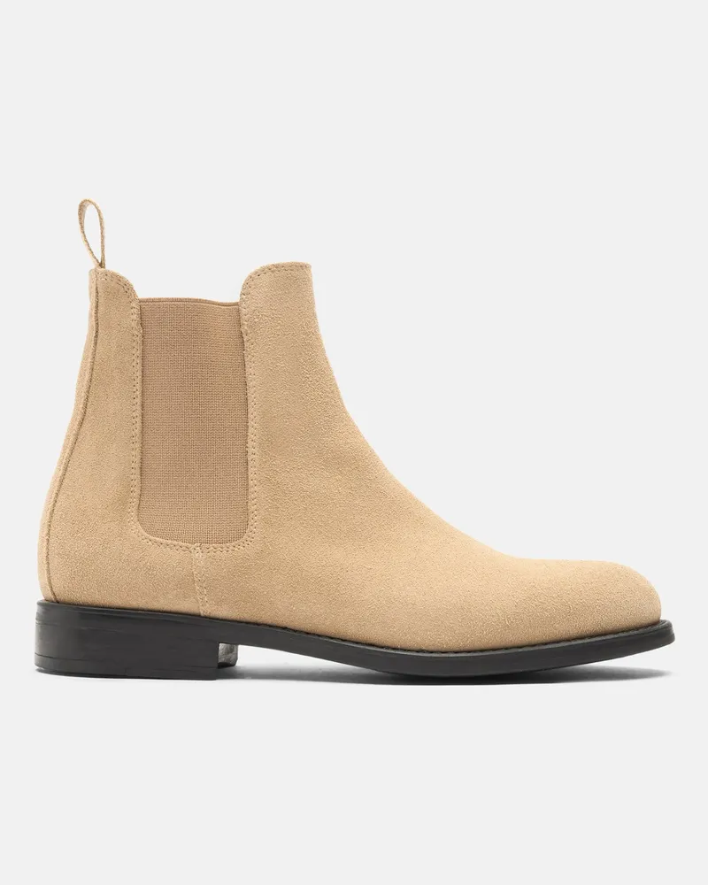 Scarosso Claudia Beige Veloursleder - Frau Chelsea Boots Beige - Veloursleder Beige