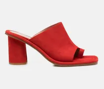 Gwen Red Suede - Frau Sandalen & Espadrilles Rot - Veloursleder