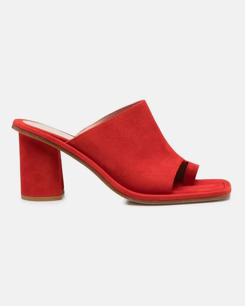 Scarosso Gwen Red Suede - Frau Sandalen Rot - Veloursleder Rot