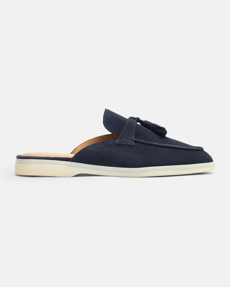 Scarosso Lucrezia Blu Scamosciata - Frau Mules Blau - Veloursleder Blau