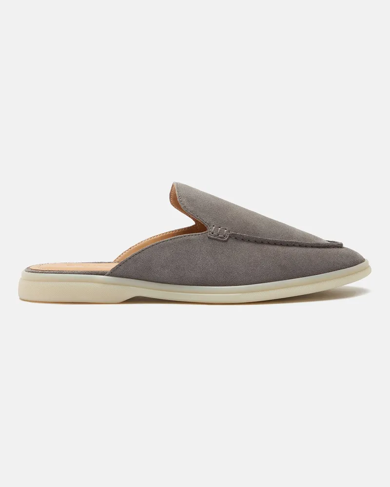 Scarosso Lucrezio Grau Veloursleder - Mann Mules Grau - Veloursleder Grau