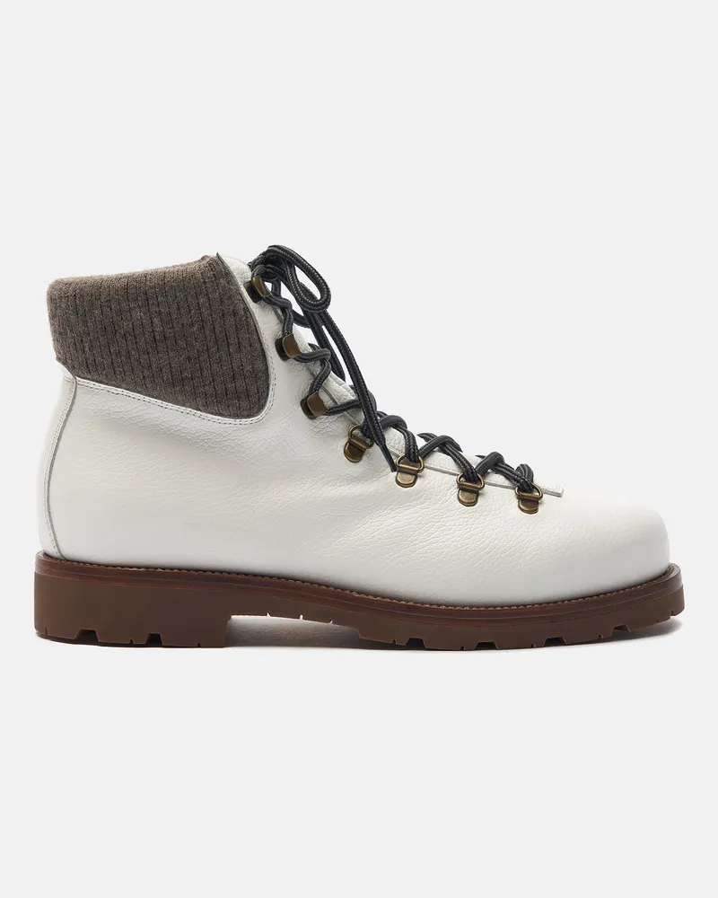 Scarosso Edmund Weiß Wolle - Mann Boots Weiß - Kalbsleder Weiß