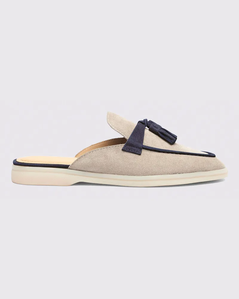 Scarosso Lucrezia Sand & Blue Veloursleder Sand