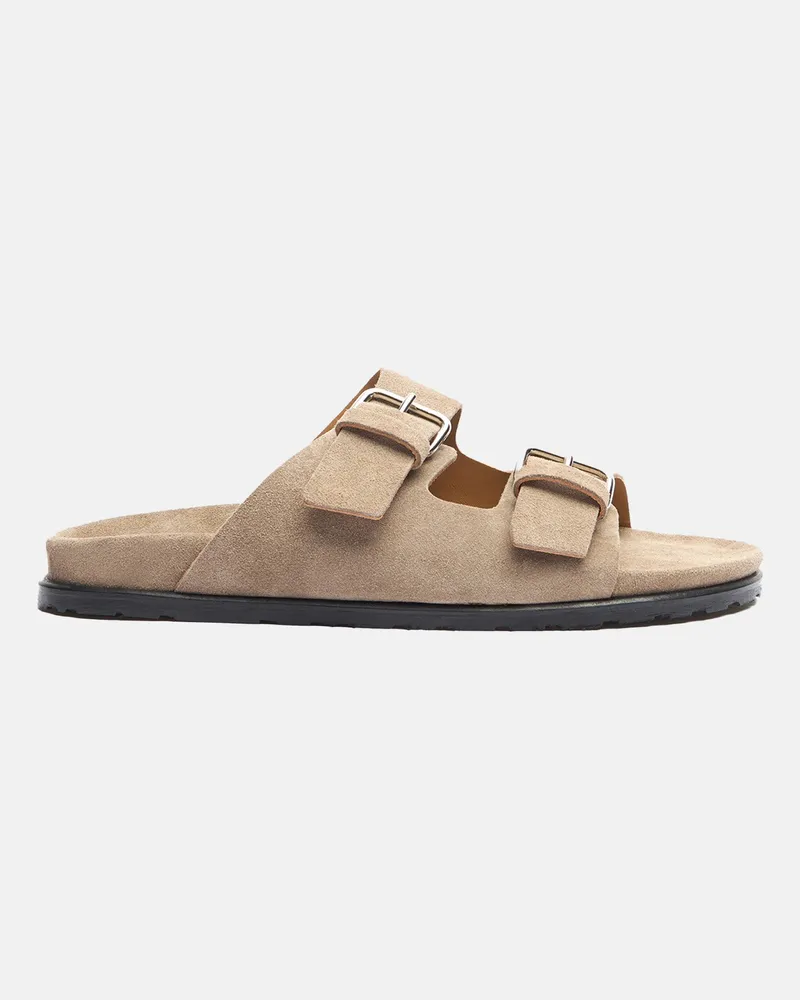 Scarosso Enea Beige Veloursleder - Mann Sandalen Beige - Veloursleder Beige