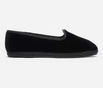 Valentina Nera Velluto - Frau Friulane Slippers Schwarz - Samt