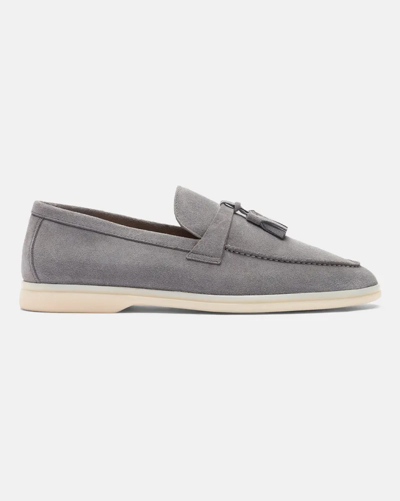 Scarosso Leandro Grau Veloursleder - Mann Loafers Grey - Suede Grey