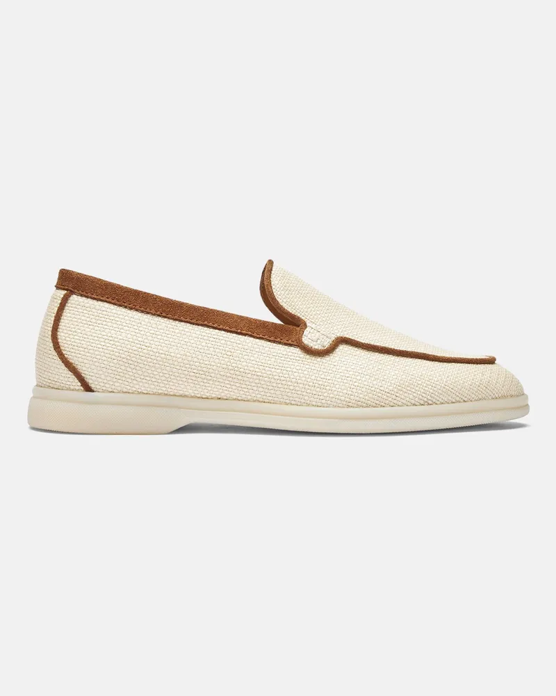 Scarosso Ludovica Beige Stroh - Frau Loafers Beige - Stroh Beige