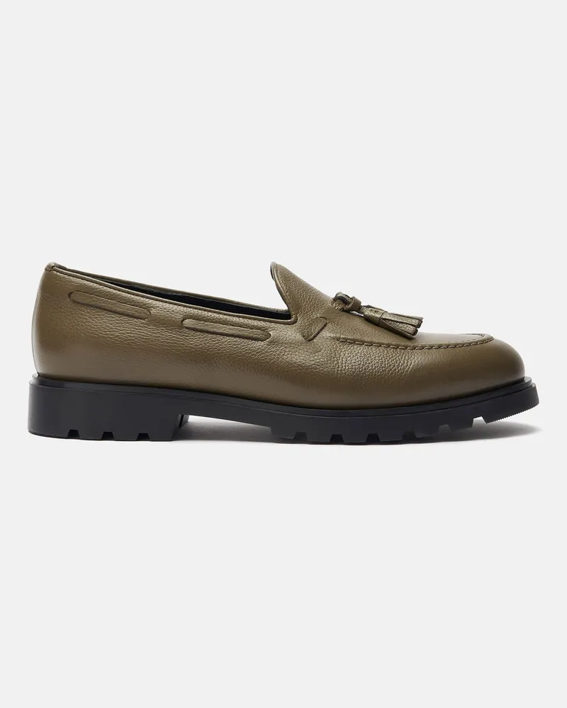 Scarosso Raffaello Olivgrün Genarbt - Mann Loafers Olivgrün Kalbsnarbenleder Olivgrün