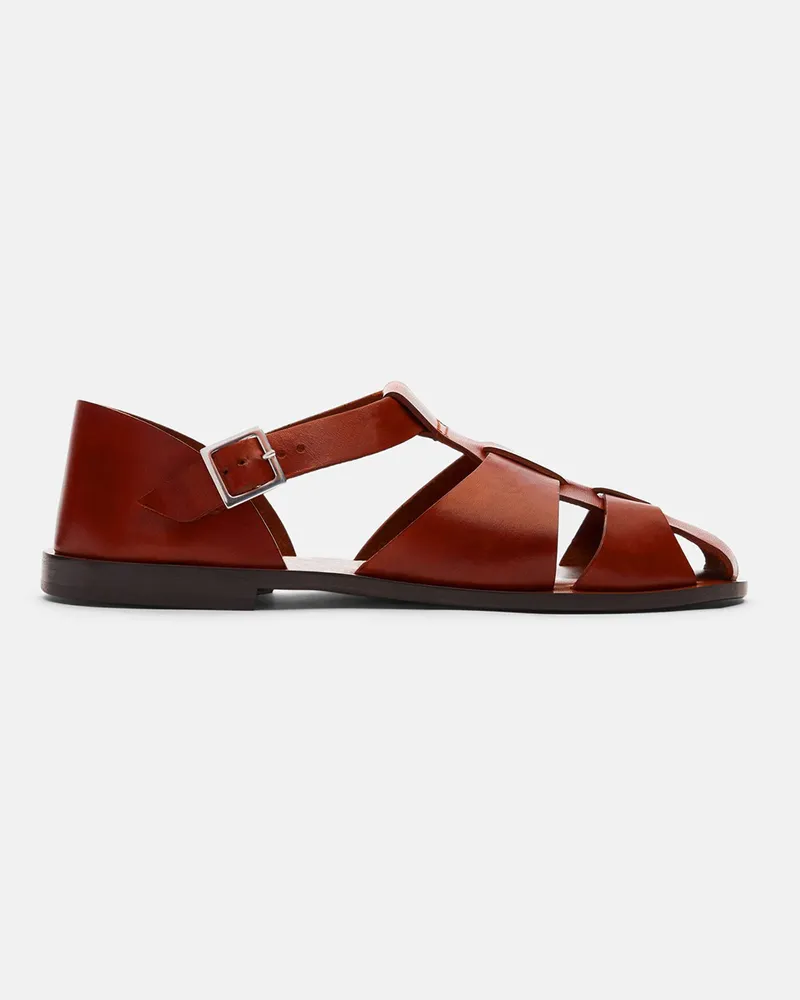 Scarosso Apollo Cognac - Mann Sandalen Cognac - Kalbsleder Cognac
