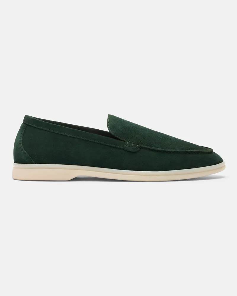 Scarosso Ludovico Verde Scamosciato - Mann Loafers Grün - Veloursleder Grün