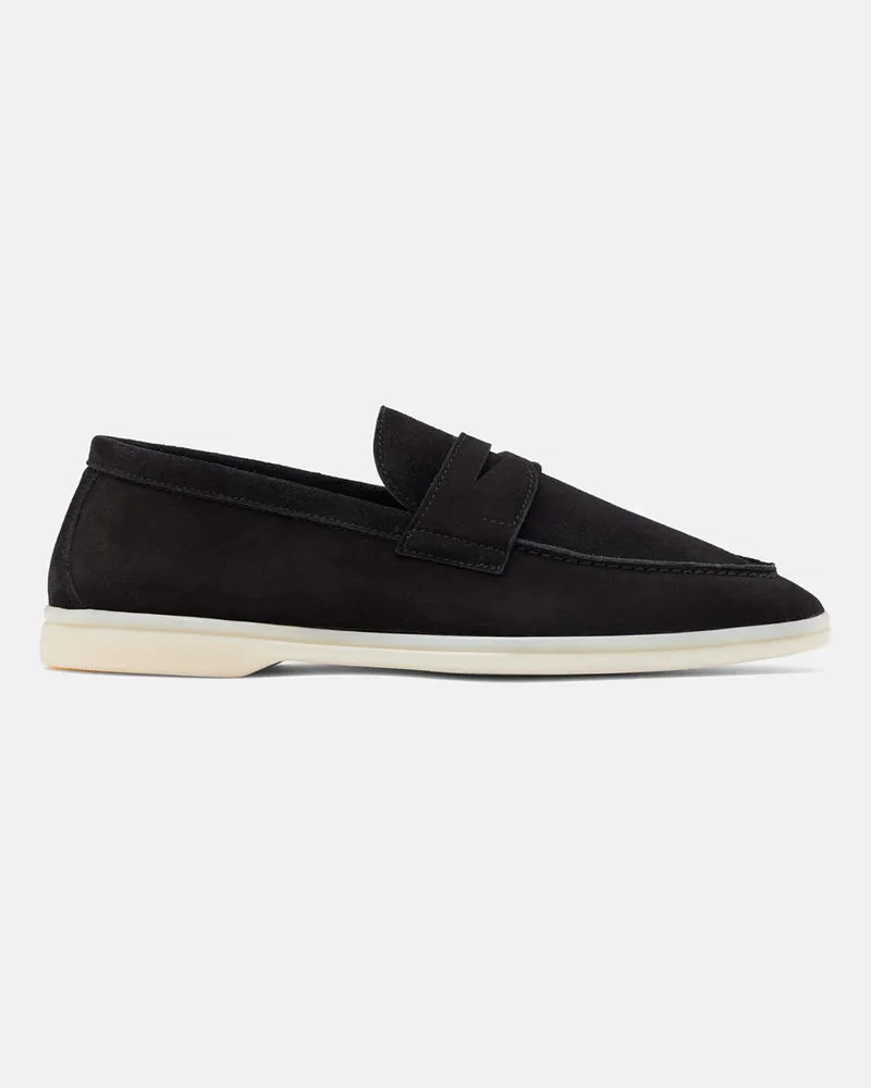 Scarosso Luciano Schwarz Veloursleder Edit - Mann Loafers Schwarz Edit - Veloursleder Schwarz