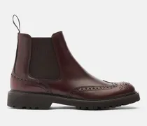 Poppy Burgundy - Frau Chelsea Boots Bordeaux - Kalbsleder