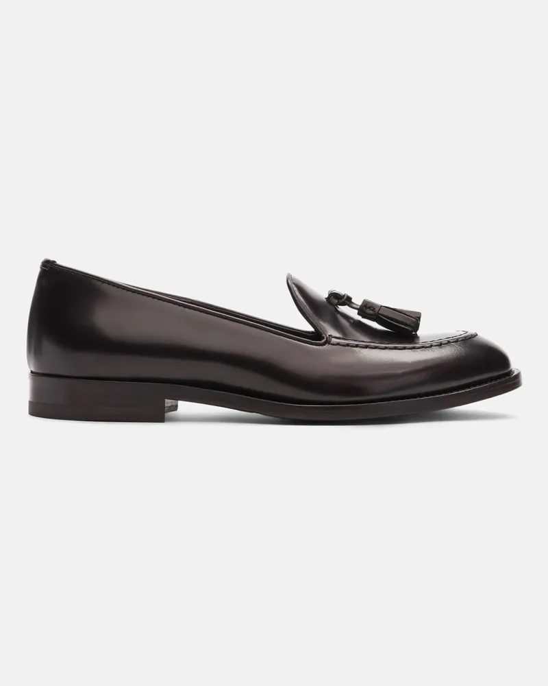 Scarosso Sienna Brown Bright - Frau Loafers Braun - Poliertes Kalbsleder Braun