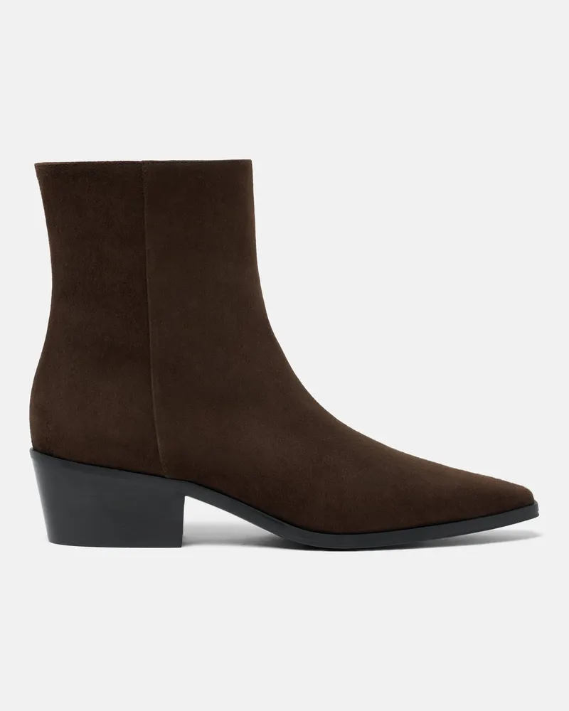 Scarosso Ambra Brown Suede - Frau Stiefel Und Stiefeletten Dunkelbraun - Veloursleder Dunkelbraun