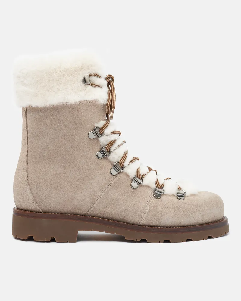 Scarosso Kat Fur Grau Veloursleder - Frau Boots Grau - Veloursleder Grau