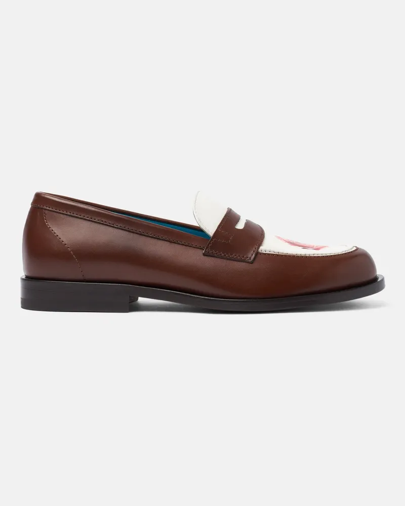 Scarosso Eyes & Roses For Her - Frau Loafers Eyes & Roses Braun - Kalbsleder Eyes