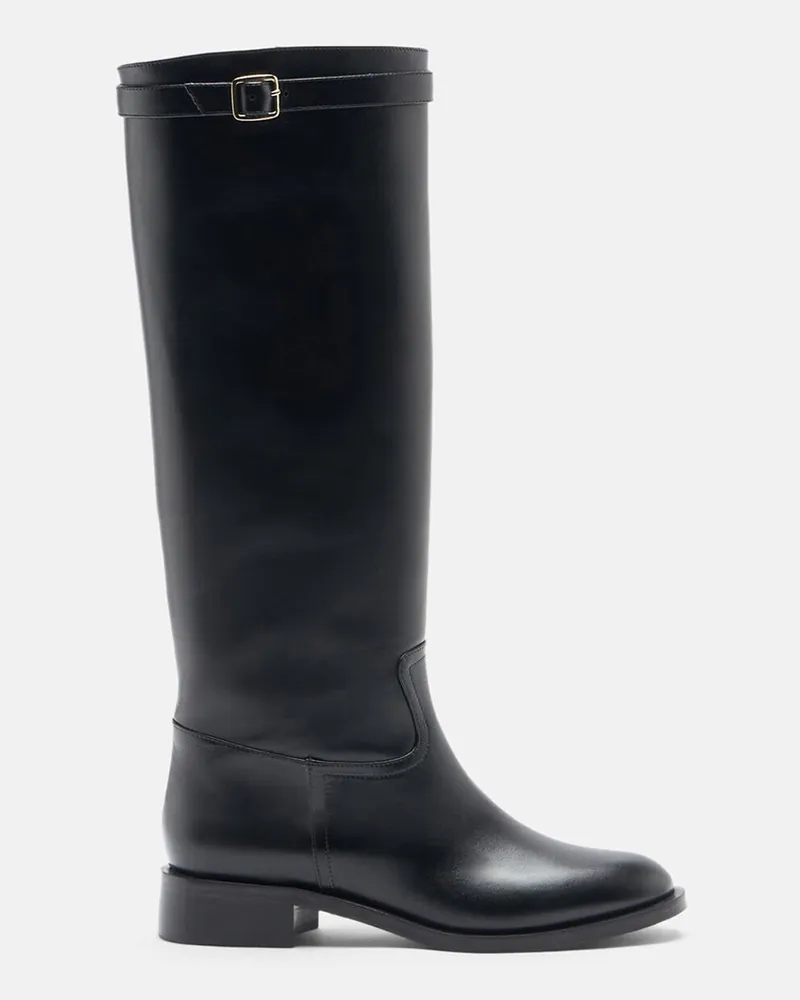 Scarosso Lauren Black - Frau Boots Schwarz - Kalbsleder Schwarz
