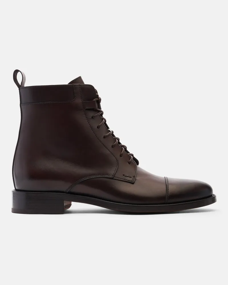 Scarosso Totò Ebano - Mann Boots Dunkelbraun - Kalbsleder Dunkelbraun