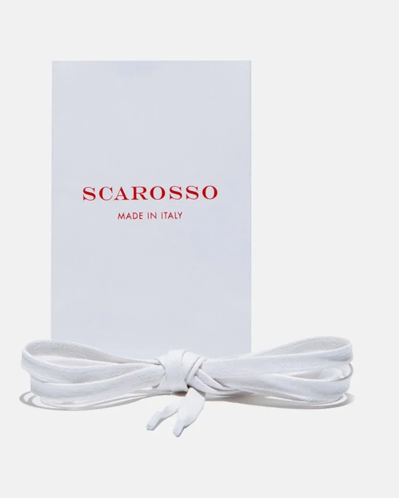 Scarosso Laccio Bianco Sportivo - Mann Schnürsenkel Weiß Weiß