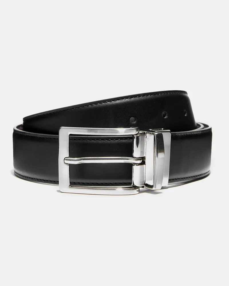Scarosso Cintura Reversibile Liscia Nera/marrone Schwarz